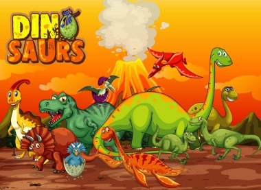 Dinozorlar doğadaki çizgi film karakteri.