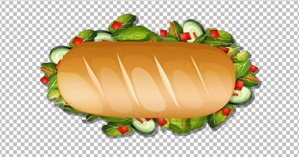 Sandwich Sfondo Trasparente Illustrazione — Vettoriale Stock