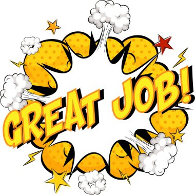 Komik bulut patlaması arkaplan illüstrasyonunda harika bir iş çıkardın.