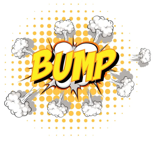 Comic Speech Bubble Bump Text Illustration — Stock Vector