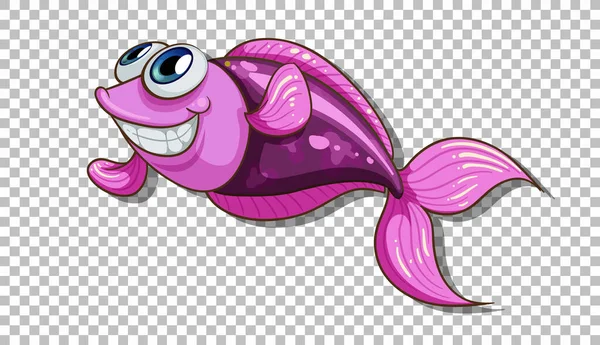 삽화에 고립된 물고기 캐릭터 — 스톡 벡터