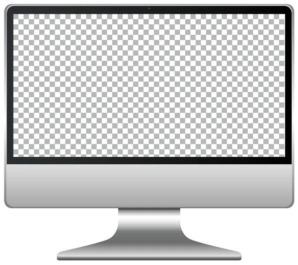 Monitor Exibição Computador Isolado Ilustração Fundo Branco —  Vetores de Stock