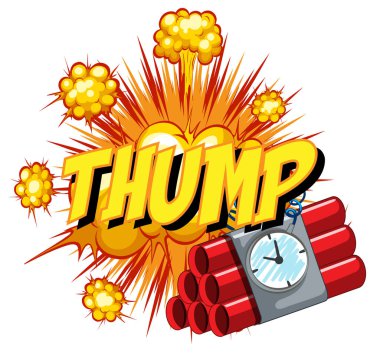 Çarpıcı metin illüstrasyonlu komik konuşma balonu