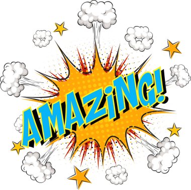 Söz İnanılmaz komik bulut patlaması arkaplan illüstrasyonu