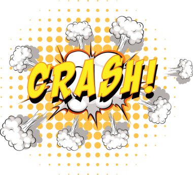 Çökmüş metin resimli komik konuşma balonu