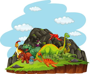 Dinozorlar doğadaki çizgi film karakteri.