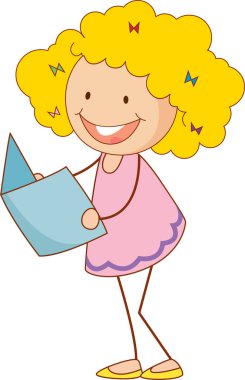 Çizgi film karakteri taşıyan bir çocuk çizimleri izole etmiş.