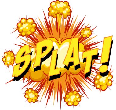 Düz metin resimlemeli komik konuşma balonu