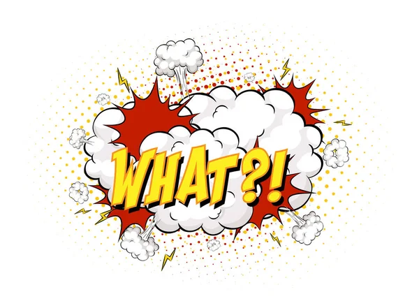 What Text Comic Cloud Explosion Isolated White Background Illustration ...