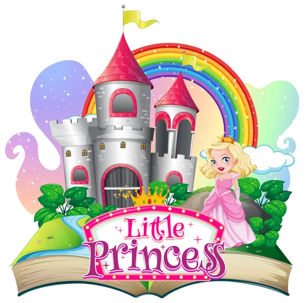 Pop Book Little Princess Theme Illustration Royalty Free Stock Vectors