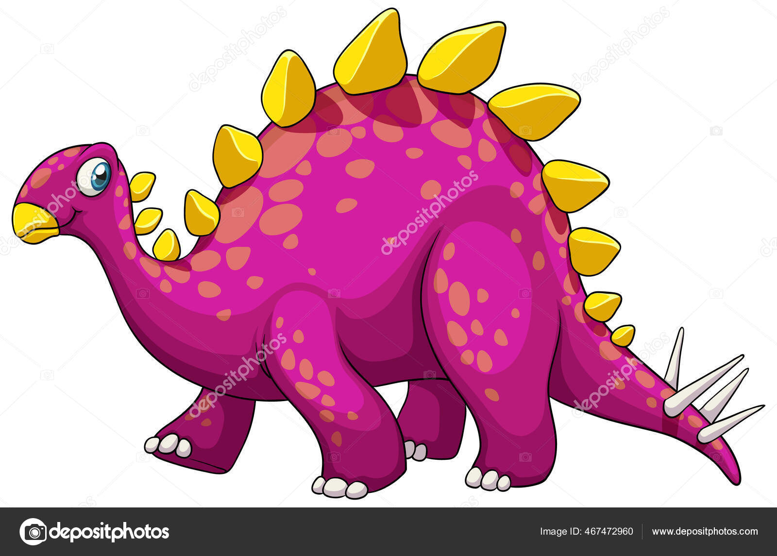 personagem de desenho animado de dinossauro rosa em fundo branco