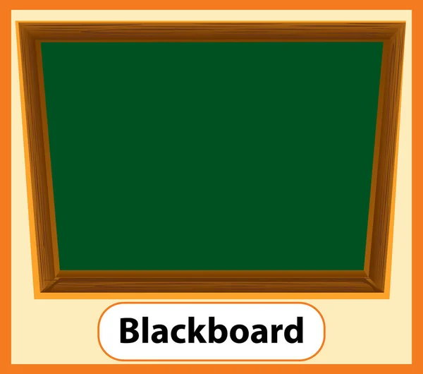 Образовательная Английская Словесная Карточка Иллюстрации Blackboard — стоковый вектор