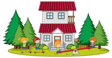 Birçok çocuk evde farklı aktiviteler yapıyor.