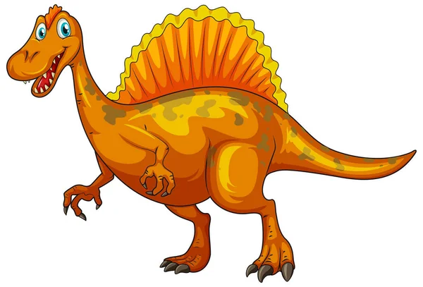Illustration Einer Zeichentrickfigur Des Spinosaurus Dinosauriers — Stockvektor
