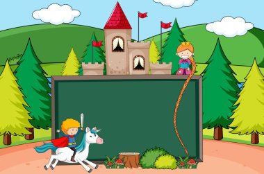 Peri masalı illüstrasyon şablonu