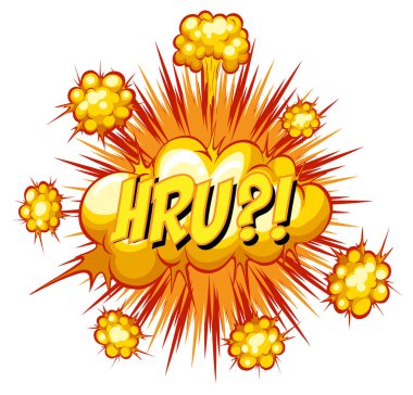 hru metin illüstrasyonlu komik konuşma balonu