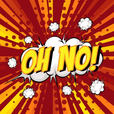 Patlak illüstrasyonda komik konuşma balonu yok