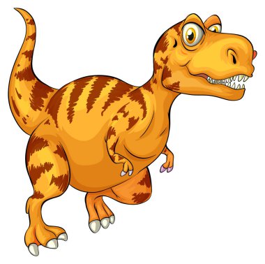 Bir Raptorex dinozor çizgi film karakteri çizimi