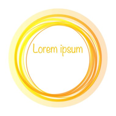 Çember sarı gradyan soyut afiş şablonu çizimi