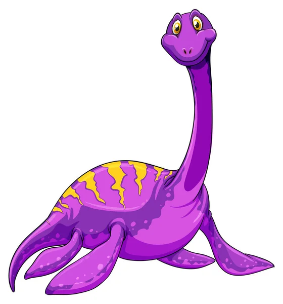 Una Ilustración Del Personaje Dibujos Animados Dinosaurios Pliosaurus — Vector de stock