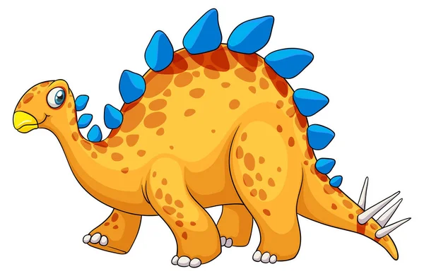 Een Stegosaurus Dinosaurus Cartoon Karakter Illustratie — Stockvector