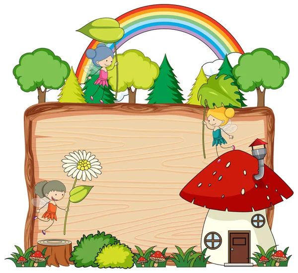 Fairy Tale Banner Template Illustration — Stock Vector