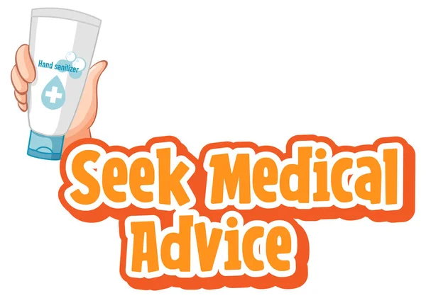 Procure Fonte Medical Advice Estilo Cartoon Isolado Fundo Branco Ilustração — Vetor de Stock