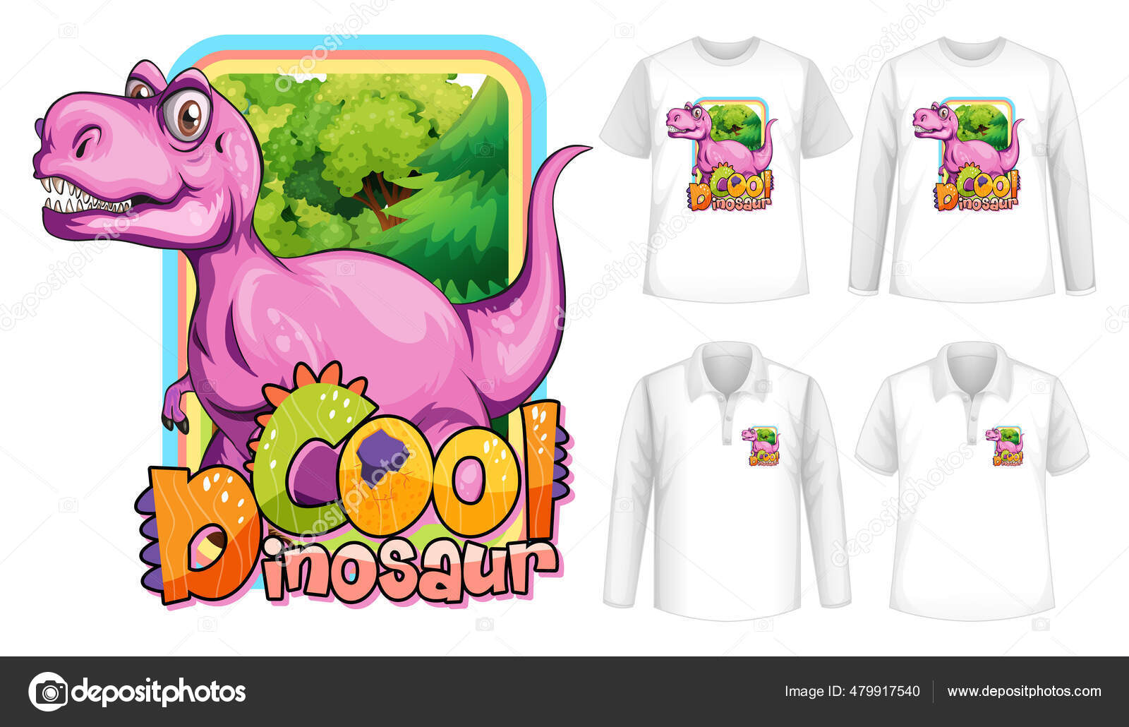 Baixar Vetor De Design De Camiseta De Desenho Animado Turquia E T-rex