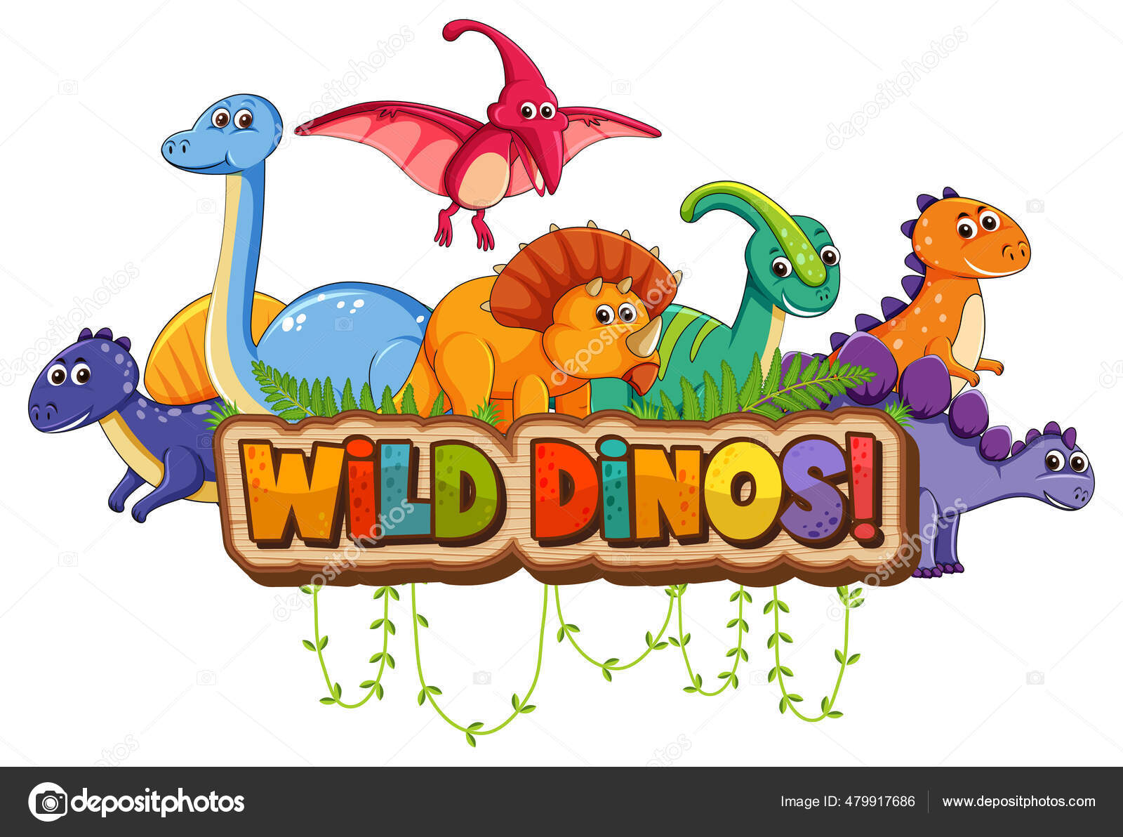Dinosストックベクター ロイヤリティフリーdinosイラスト ページ 2 Depositphotos