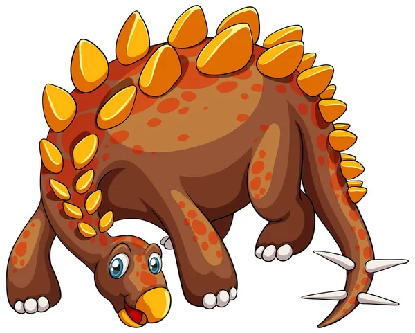 Dinossauro Stegosaurus Desenho Animado Personagem Ilustração —  Vetores de Stock