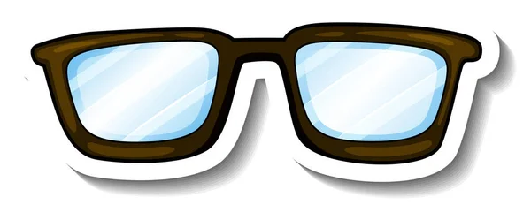 Šablona Samolepky Ilustrací Brýlí — Stockový vektor