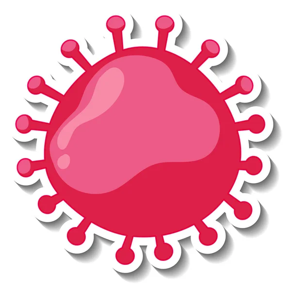 Desenho Adesivo Com Ilustração Isolada Coronavírus Sinal Vírus — Vetor de Stock
