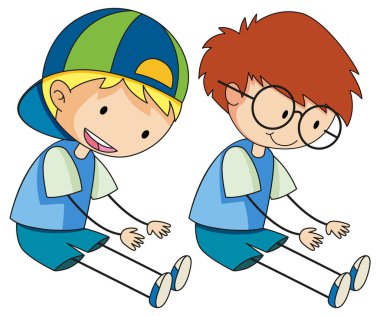 Çocuk çizgi film karakteri karikatürü.