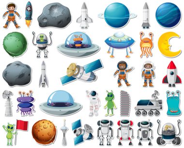 Güneş sistemi nesnelerinin izole edildiği etiketler