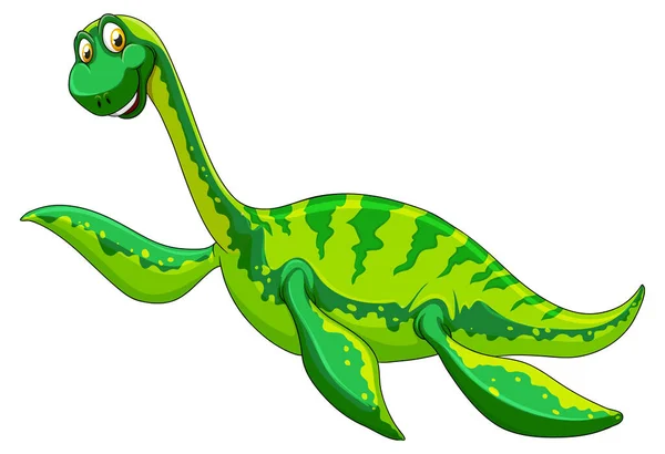 エラスモサウルスの恐竜のキャラクターイラスト — ストックベクタ