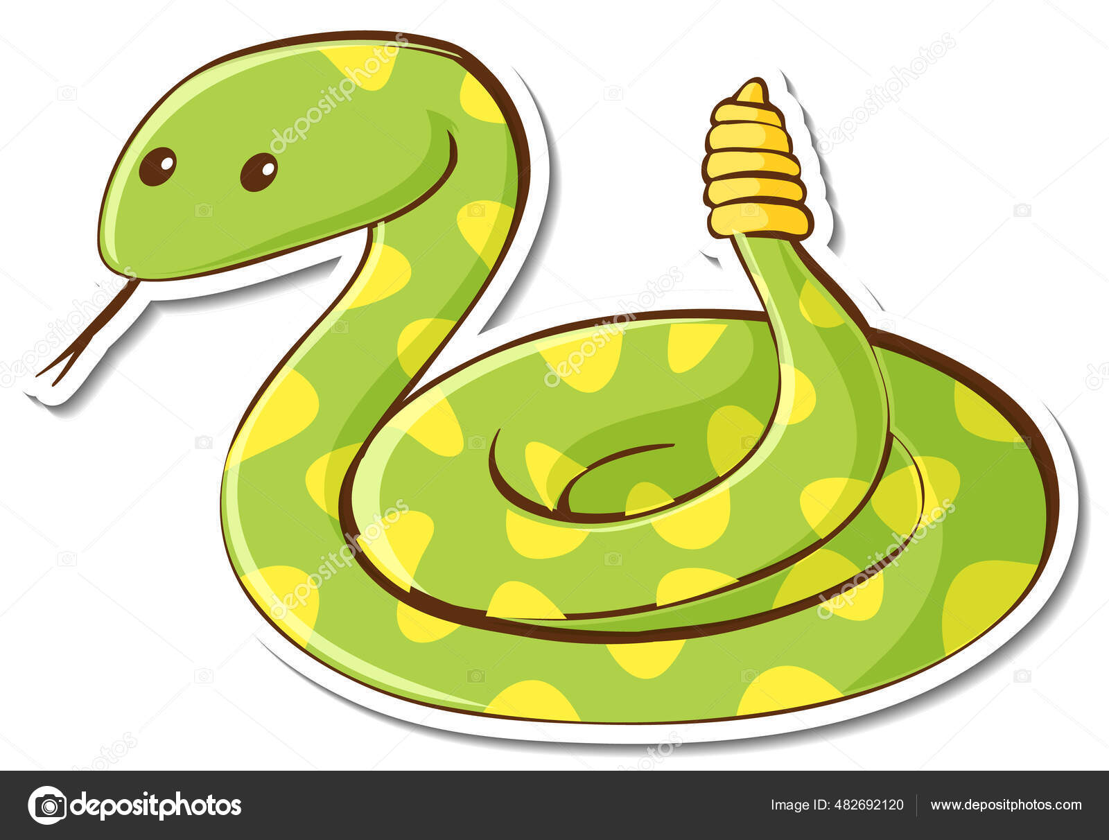 Serpente Da Cobra Dos Desenhos Animados Ilustração do Vetor