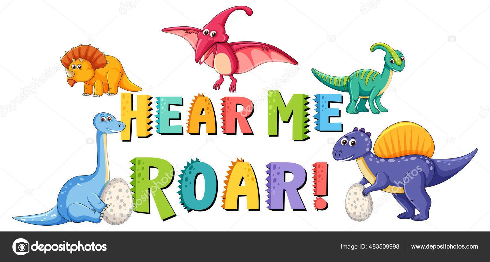 Roarsome font banner on white background Vector Image
