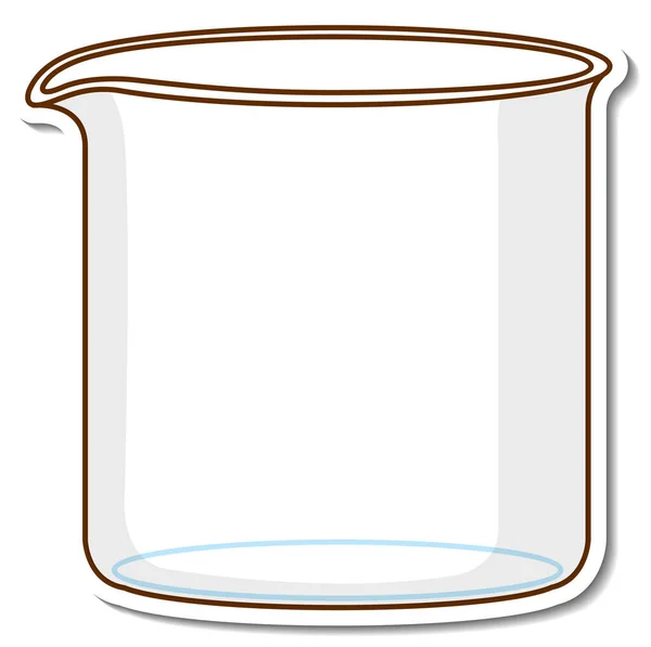 Vidros Laboratório Adesivos Sobre Fundo Branco Ilustração —  Vetores de Stock