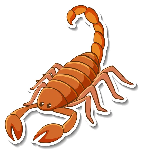 Desain Stiker Dengan Ilustrasi Terisolasi Lobster - Stok Vektor