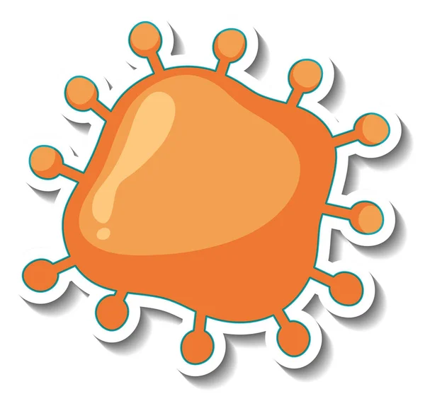 Diseño Etiqueta Engomada Con Coronavirus Virus Signo Ilustración Aislada — Vector de stock