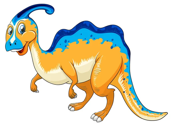 Dinossauro Parassauro Desenho Animado Personagem Ilustração — Vetor de Stock