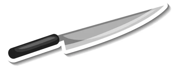 Klistermärke Mall Med Kniv Isolerad Illustration — Stock vektor