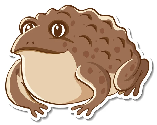 귀여운 두꺼비를 스티커 디자인 — 스톡 벡터