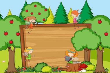 Peri masalı illüstrasyon şablonu