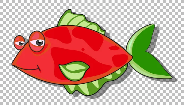 삽화에 고립된 물고기 캐릭터 — 스톡 벡터