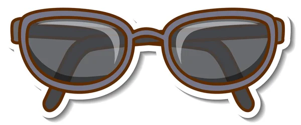 Sticker Design Avec Lunettes Soleil Illustration Isolée — Image vectorielle