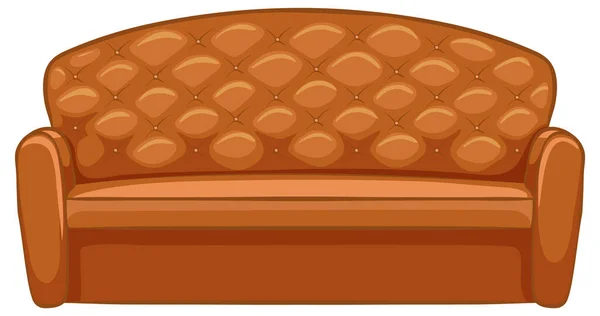 Sofa Furniture Interior Design White Background Illustration — Stock Vector