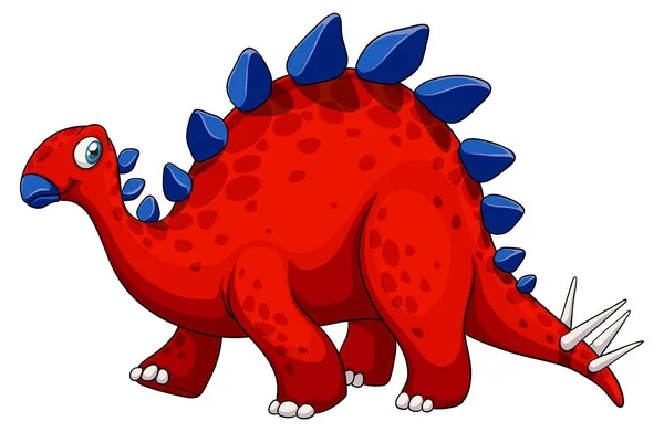 Stegosaurus Dinosaurus Kreslený Znak Ilustrace — Stockový vektor