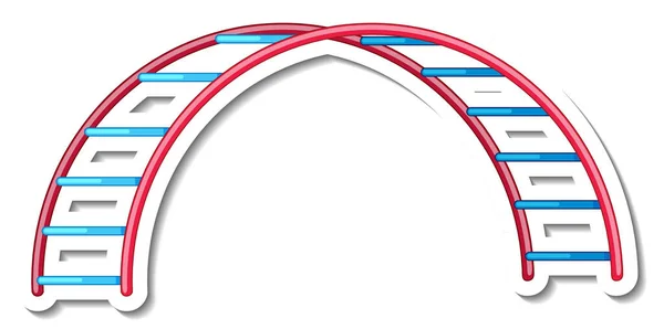 Aufklebervorlage Mit Affenstangen Zur Isolierten Illustration Von Spielplätzen — Stockvektor