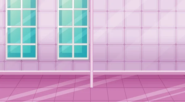 Empty Pink Room Pink Tiles Room Divider Illustration — Stock Vector